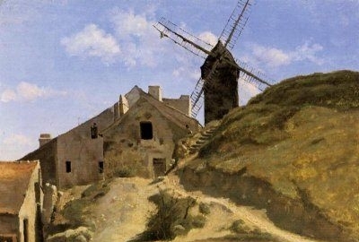 A Windmill in Montmartre - Oil Painting Reproduction