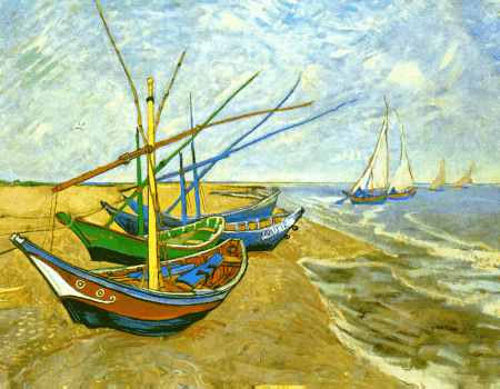 Boates at Saintes-Maries painting, a Vincent Van Gogh paintings reproduction, we never sell Boates
