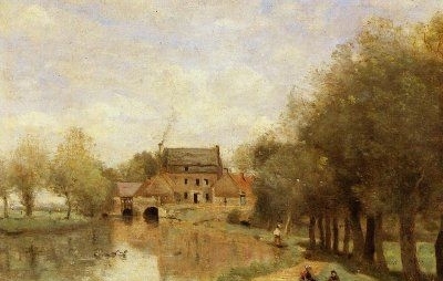 The Drocourt Mill on the Sensee - Oil Painting Reproduction