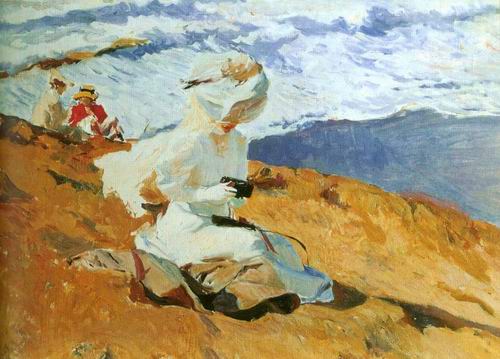 momentary the beach painting, a Joaquin Sorolla Bastida paintings reproduction, we never sell