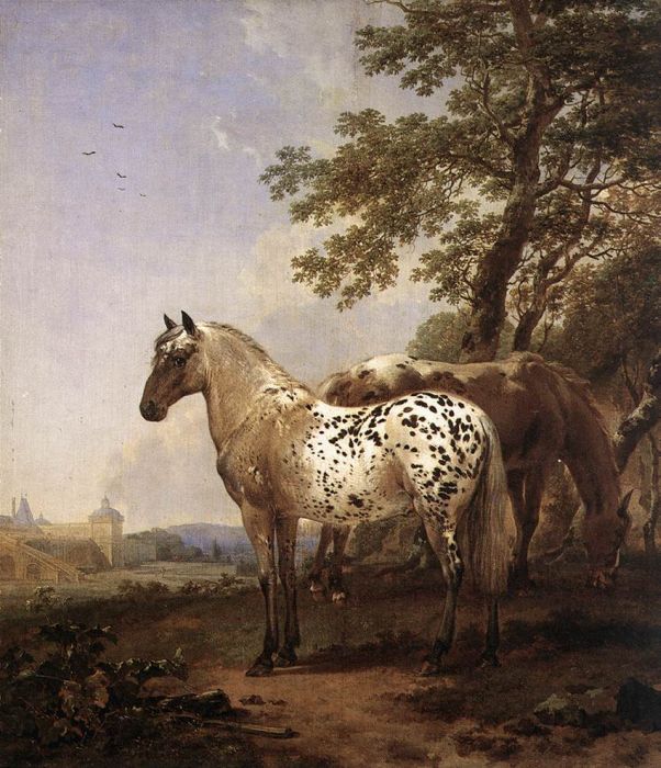 Berchem Reproductions - Landscape with Two Horses