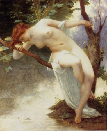 Dragonfly painting, a Guillaume Seignac paintings reproduction, we never sell Dragonfly poster