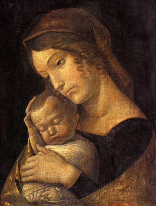 Andrea Mantegna Oil Painting Reproductions- Madonna with Sleeping Child
