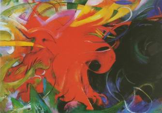 Kampfende Formen painting, a Franz Marc paintings reproduction, we never sell Kampfende Formen