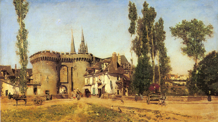 Martin Rico y Ortega Oil Painting Reproductions- The Village of Chartres