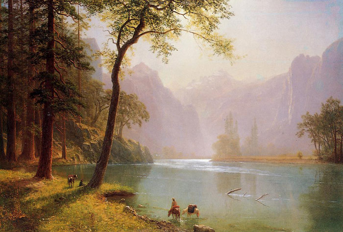 Oil Painting Reproduction of Bierstadt - Kerns River Valley, California