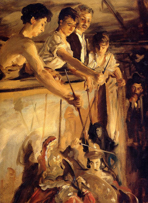Oil Painting Reproduction of Sargent- Marionettes