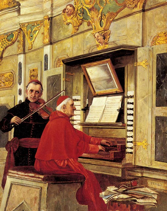 Oil Painting Reproduction of Vibert- The Duet