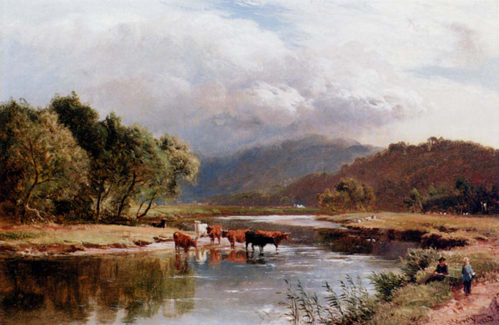 Percy Oil Painting Reproductions - The Ponway, Trefew, North Wales