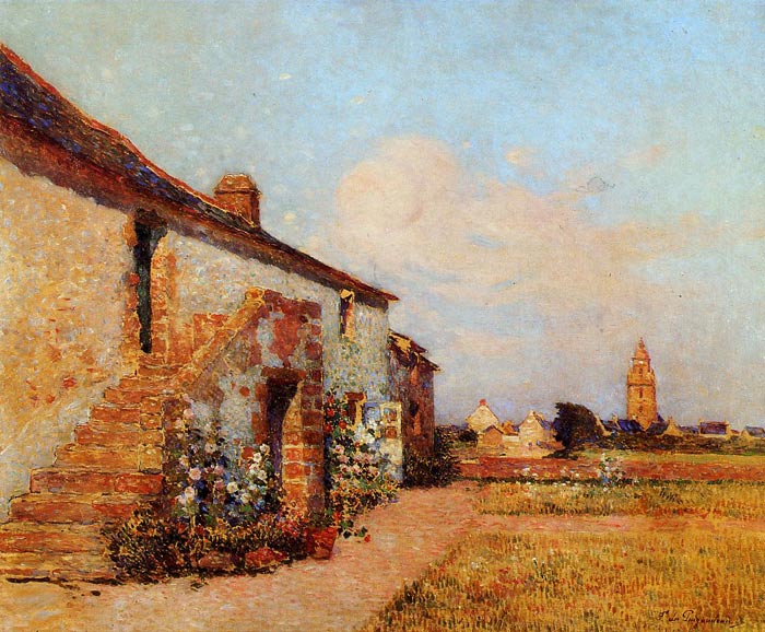 Puigaudeau Oil Painting Reproductions - Bourg-de-Batz, Brittany