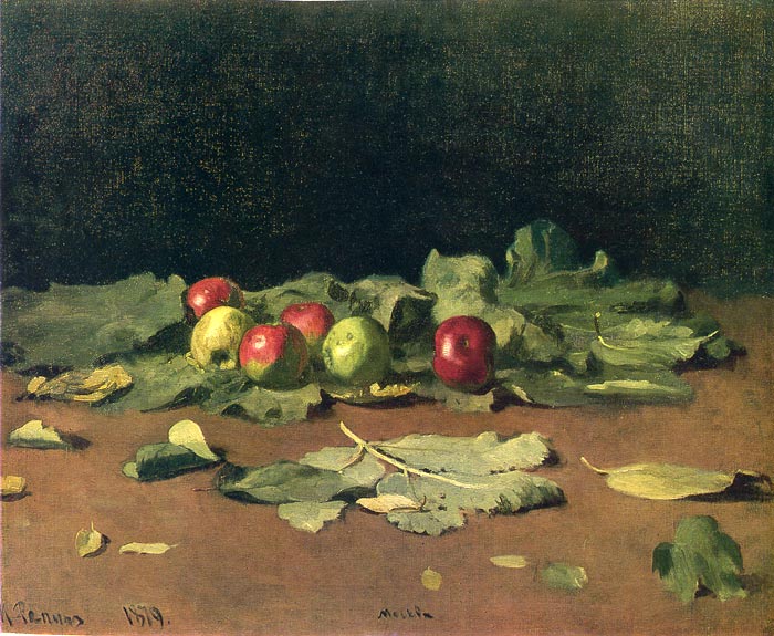 Repin Oil Painting Reproductions- Apples and Leaves