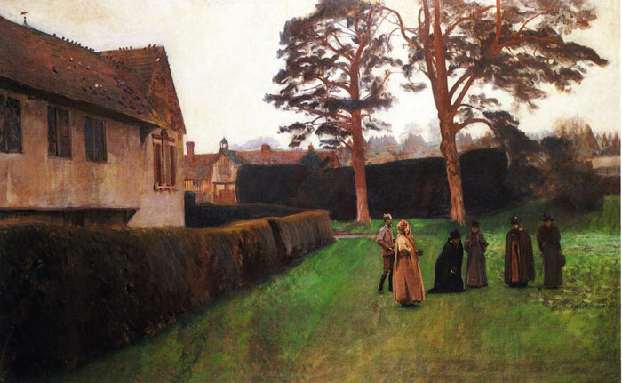 Sargent Oil Painting Reproductions - A Game of Bowls, Ightham Mote