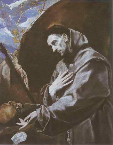 St. Francis in Meditation painting, a El Greco paintings reproduction, we never sell St. Francis in