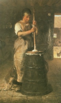 Churning Butter painting, a Jea Francois Millet paintings reproduction, we never sell Churning