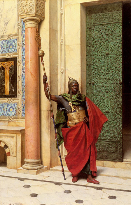 Deutsch Oil Painting Reproductions - A Nubian Guard