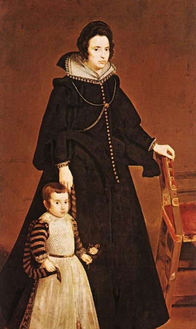 Dona Antonia de Ipenarrieta y Galdos and her Son Luis - Oil Painting Reproduction