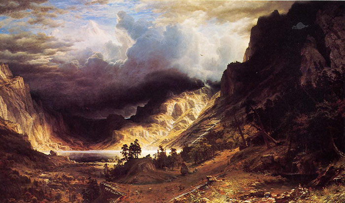 Oil Painting Reproduction of Bierstadt - A Storm in the Rocky Mountains, Mr. Rosalie