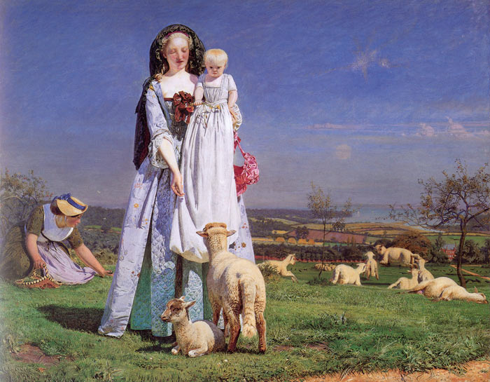 Oil Painting Reproduction of Brown- The Pretty Baa-Lambs