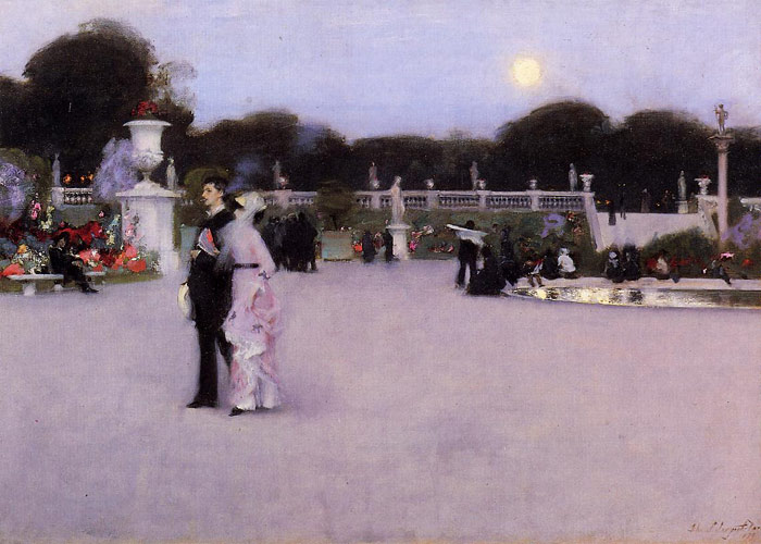 Oil Painting Reproduction of Sargent- In the Luxembourg Garden