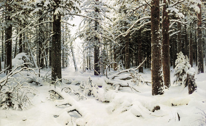 Oil Painting Reproduction of Shishkin - Winter