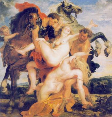 Rape of the_Daughters of Leucippus painting, a Peter Paul Rubens paintings reproduction, we never
