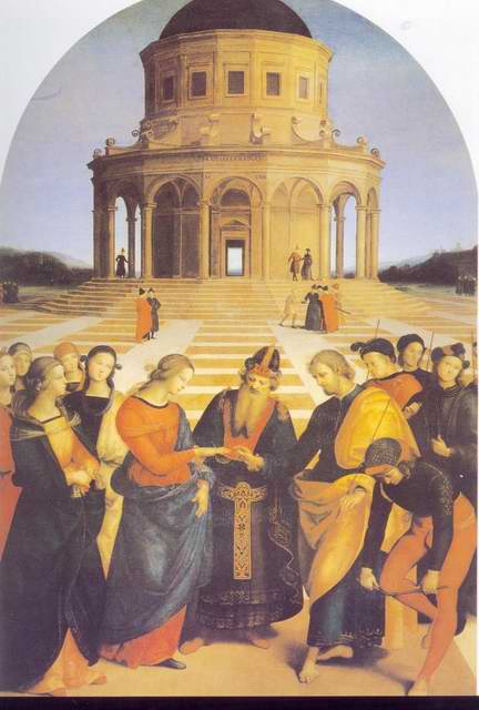 Spozalizio (The Engagement of Virgin Mary) painting, a Raphael Santi paintings reproduction, we