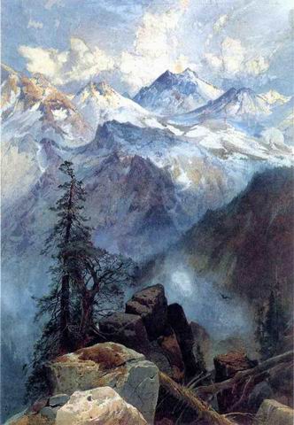 Summit of the Sierras painting, a Thomas Moran paintings reproduction, we never sell Summit of the