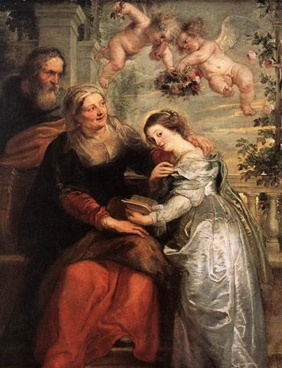 The Education of the Virgin - Oil Painting Reproduction