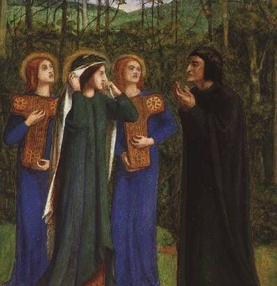 The Meeting of Dante and Beatrice in Paradise - Oil Painting Reproduction