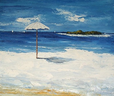beach painting, a unknown artist paintings reproduction