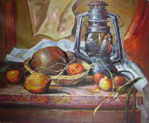 mine lamps painting, a canvaz team paintings reproduction