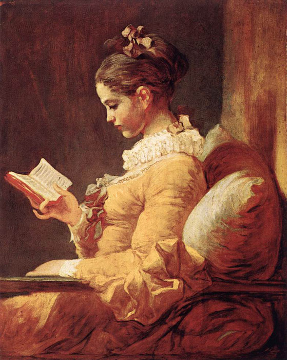 Oil Painting Reproduction of Fragonard- A Young Girl Reading