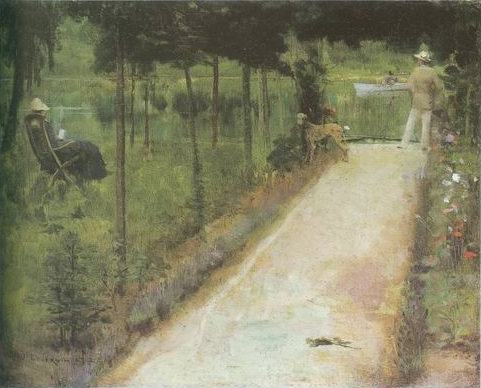 grey summers day painting, a John Lavery paintings reproduction, we never sell grey summers day
