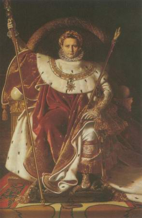 Napleon, Emperor of France, at his coronation painting, a Ingres paintings reproduction, we never