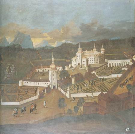 A view of Puchhein castle painting, a Austrian School paintings reproduction, we never sell A view