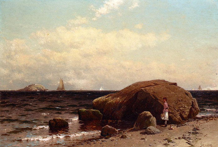 Oil Painting Reproduction of Bricher- Looking out to Sea