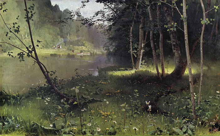 Oil Painting Reproduction of Dubovskoy - Forest River