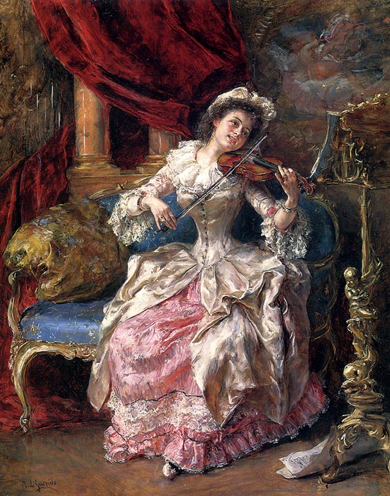 Oil Painting Reproduction of Garrido- A Musical Afternoon