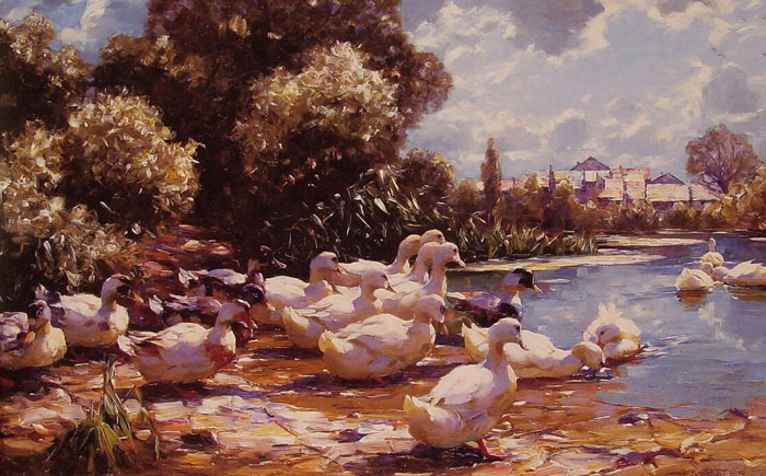 Oil Painting Reproduction of Koester- Midday Swim