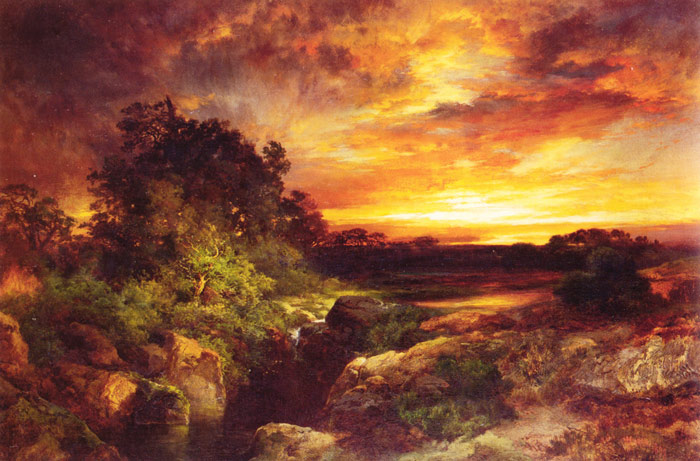 Oil Painting Reproduction of Moran- An Arizona Sunset Near the Grand Canyon