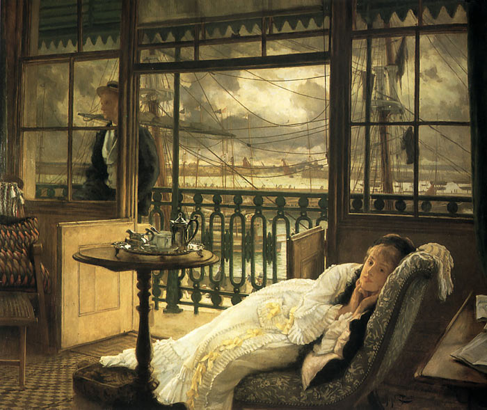 Oil Painting Reproduction of Tissot- A Passing Storm