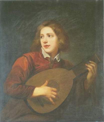 boy playing a lute painting, a Sir Antony Van Dyck paintings reproduction, we never sell boy playing