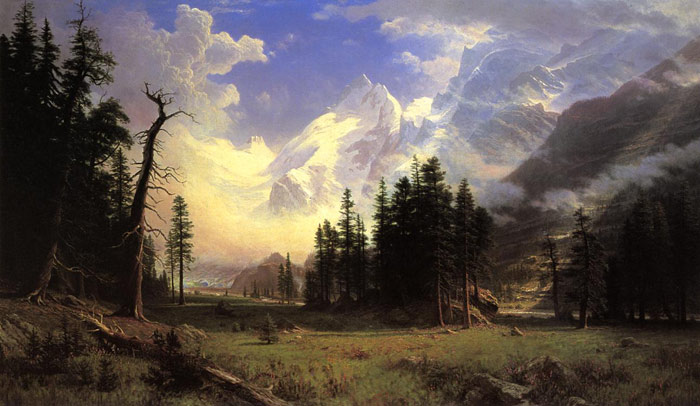 Oil Painting Reproduction of Bierstadt - The Morteratsch Glacier