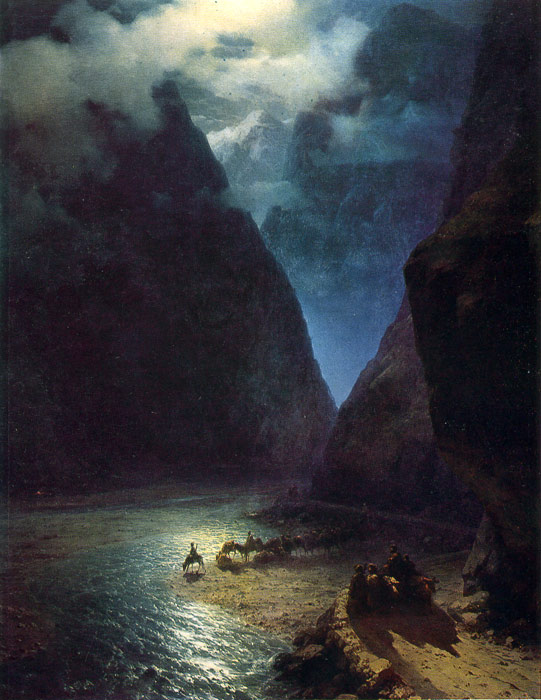 Aivazovsky Oil Painting Reproductions- Daryal Gorge