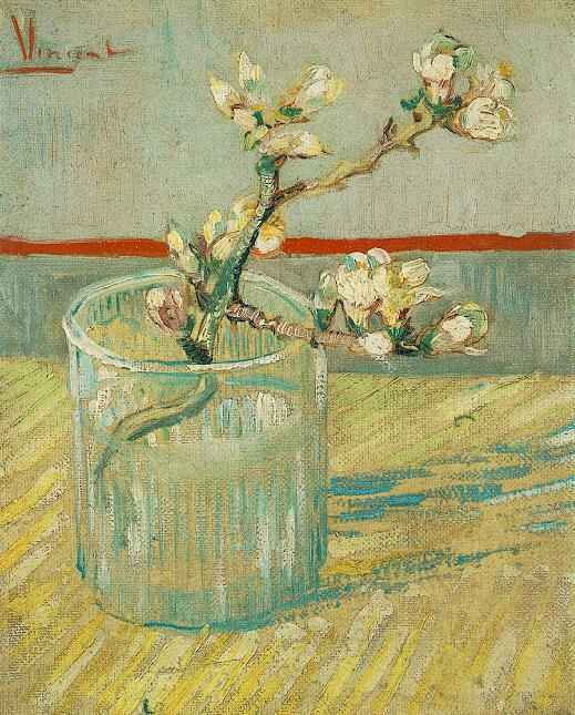Almond Branch in a Glass painting, a Vincent Van Gogh paintings reproduction, we never sell Almond