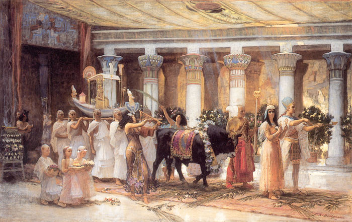 Bridgeman Oil Painting Reproductions- The Procession of the Sacred Bull Anubis