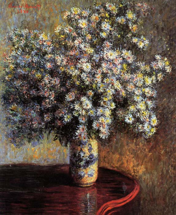 Oil Painting Reproduction of Monet- Asters