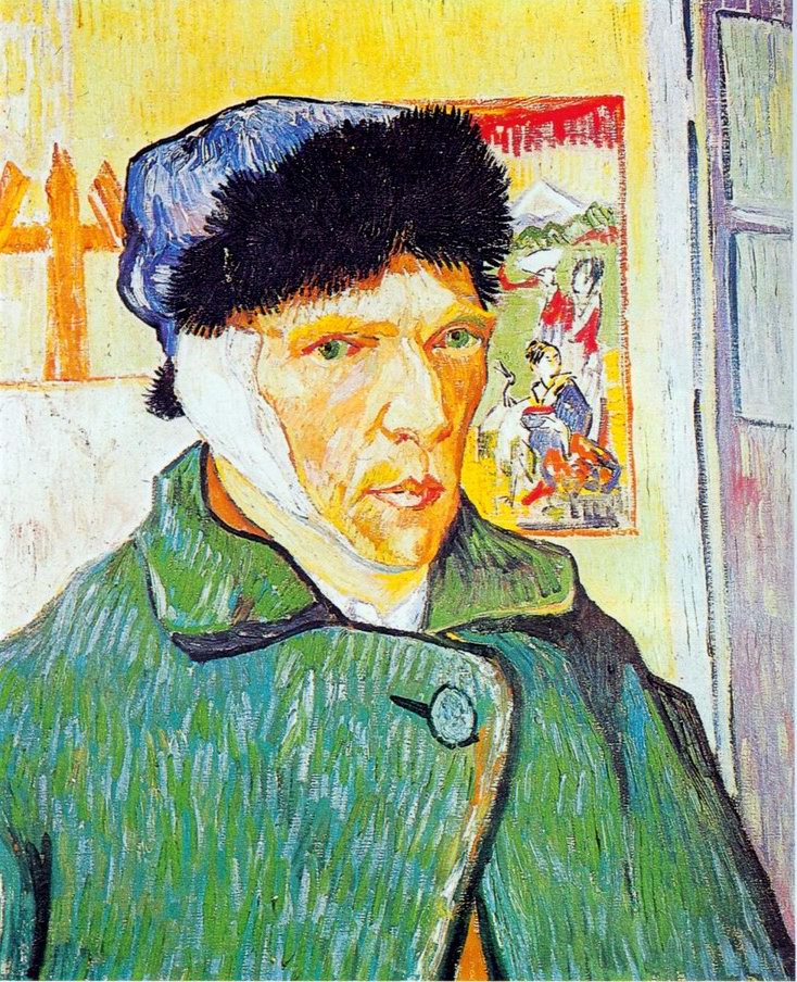 Portrait with ear cut painting, a Vincent Van Gogh paintings reproduction, we never sell Portrait