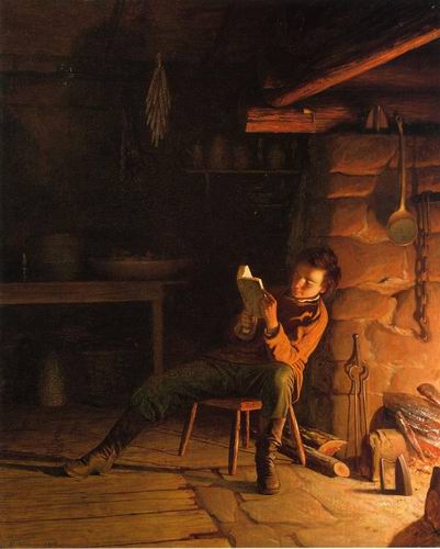 The Boyhood of Abraham Lincoln painting, a Eastman Johnson paintings reproduction