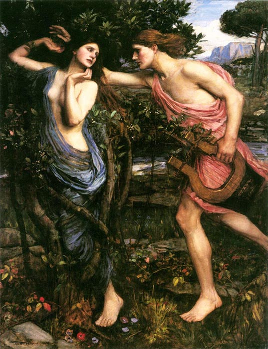 Waterhouse Oil Painting Reproductions - Apollo and Daphne